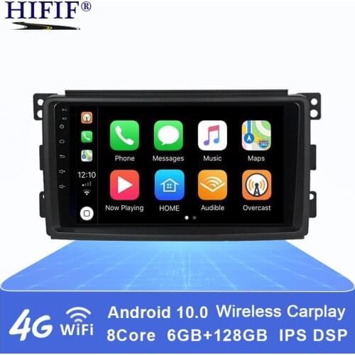 Carplay Android 10 For Smart Fortwo W451 2006~2009 Stereo Radio Video Wifi Carplay Map GPS Nav Navi Navigation Multimedia No DVD