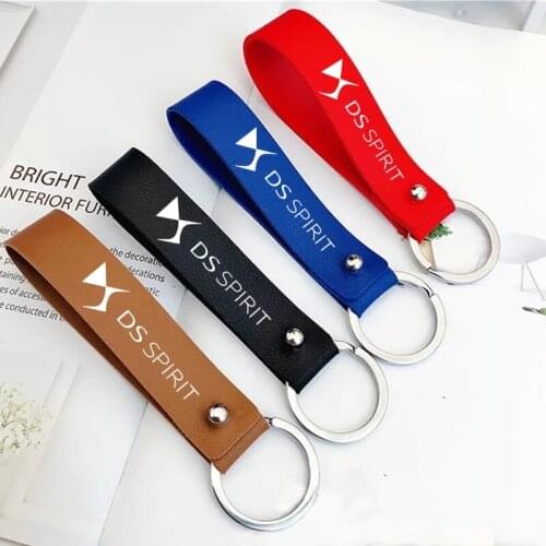 Leather Keychain Casual Leather Strap Lanyard Key Chain Keyring Keyholder For DS SPIRIT DS3 DS4 DS4S DS5 DS 5LS DS6 WILD RUBI