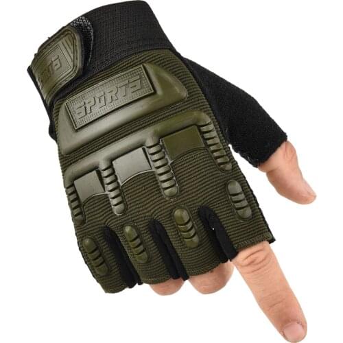 Kids Tactical Fingerless Gloves 4-14 years old Army Military Armed Combat Anti-Skid Sports Outdoor Half Finger Boys Girls Gloves