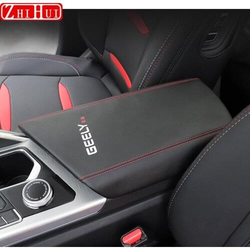 For Geely Tugella Xingyue FY11 2019-2021 Car Styling Interior Armrest Anti-dirty Pad Cover Sticker Leather Accessories For LHD