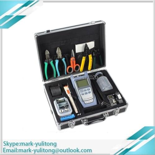 FTTH Tool Kit AUA-S2 fiber cutting knife golden 10 km red pen light power meter set 6