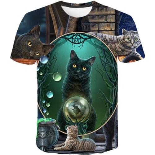 Super Real Cat Series 3d Digital Printing T-shirt Short-sleeved T-shirt Male Casual Loose Half-sleeved Oversized T-shirt S-6XL