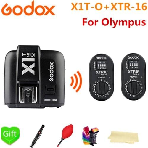 Godox X1T-O Transmitter TTL HSS Wireless Flash Trigger +2* XTR-16 2.4G Power Control Receiver for Olympus AD180 AD360 AD360II