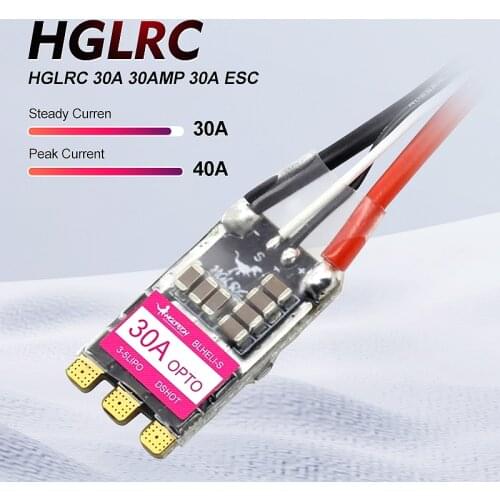 HGLRC 30A 30AMP 2-5S BLHeli_S 16.5 BB2 Brushless ESC Dshot600 Ready for FPV Racing Drone Quadcopter Spare Parts RC Parts