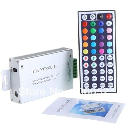 4pcs/lot DC 12V 44 Key LED IR Remote Controller for RGB SMD 5050 3528 LED Strip Light with Auto memorizing function