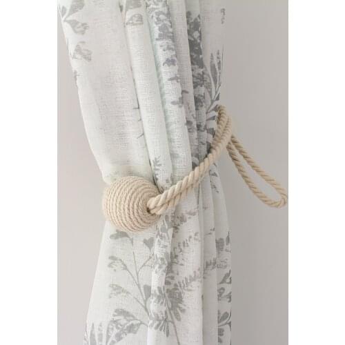 2 PCS Cotton Woven Twist Knotted Curtain Tied Strap Buckle Holder Drape Tieback Rope Decorative Lanyard Hanging Tying Bandage