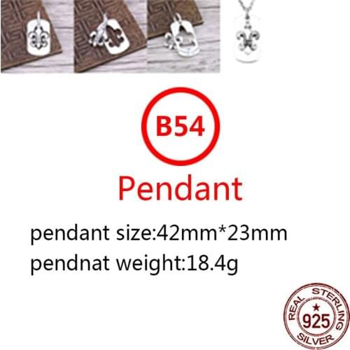 B54 s925 s925 sterling silver pendant personality retro jewelry couple anchor punk hip-hop style gift for friends 2020 new hot