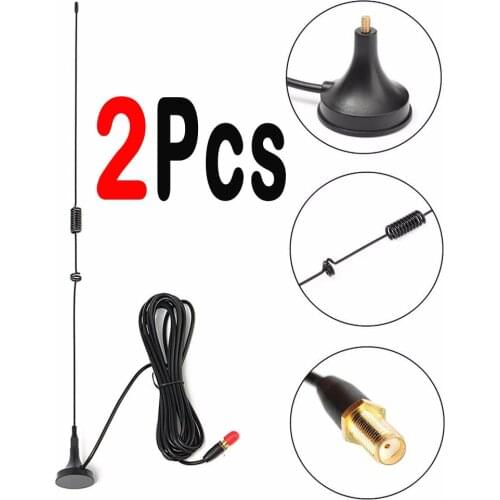 Best 2pcs Mini SMA-Female Radio Walkie Talkie Mobile Car BAOFENG Antenna Vhf Uhf Booster NAGOYA UT-108UV For UV5R Bf-888s PUXING