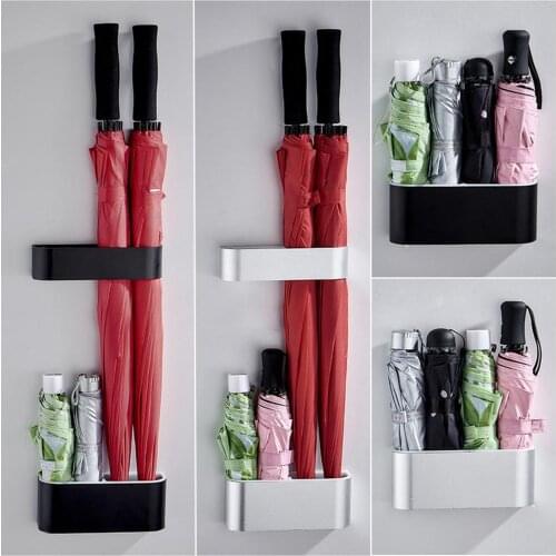 Wall Mounted Umbrella Storage Rack Adhesive Wall Umbrella Holder Rack for Home Storage Hanger Organizer