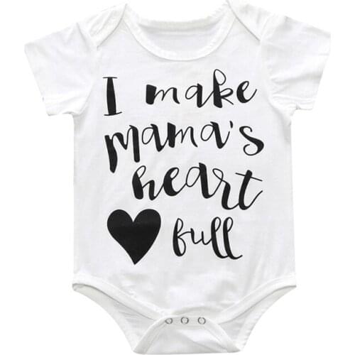 New 2017 summer cotton baby boy clothes short sleeved letters printed baby rompers newborn clothes infant clothing