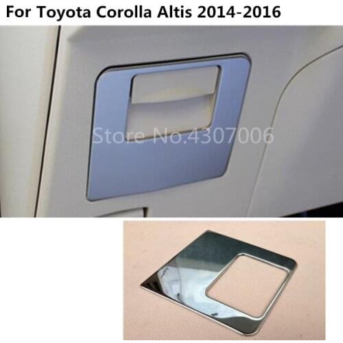 Car trim handle stainless steel Glove Co-Driver Container switch Storage case box 2pcs For toyota Corolla Altis 2014 2015 2016