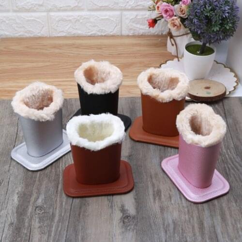 PU Leather Eyeglass Holders Sunglass Stands with Soft Plush Lining Eyeglass Holder Stands Safe Plush Lined Glasses Case