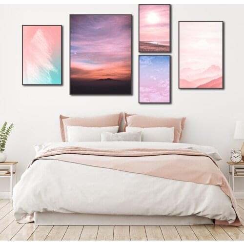 Modern Painting Abstract Pink Graffiti Wall Art Canvas Painting Posters and Prints Living Room Decoration Painting Wall Painting