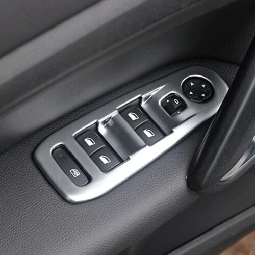 Car door Window Lifter Glass Decorative Sticker Switch Panel Cover For Peugeot 308 308s 408 Accessories