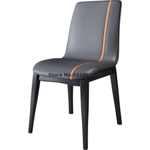 Solid Wood Dining Chair Light Luxury Back Chair Soft Bag Stool Home Nordic Simple Bedroom Study Restaurant Dining Chair
