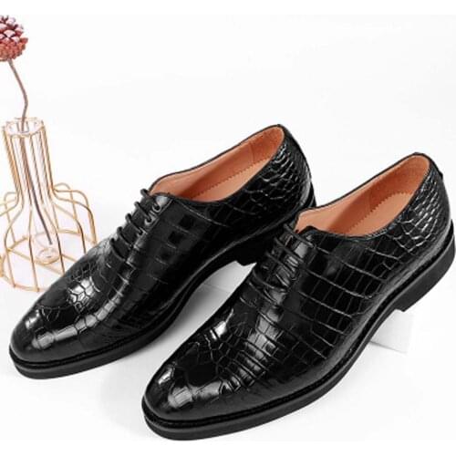 Sanpijiang business crocodile men dress shoes leather shoes male leisure Men shoes daily British crocodile Leather men shoes