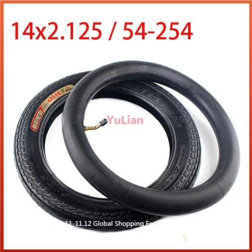 High quality 14x2.125 54-254 tire inner tube and outer tire are suitable for many gasoline electric scooters