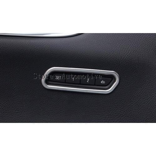 For Cadillac XT5 Stainless Inner Seat Memory Switch Button Cover Trim 2016 2017 1pcs