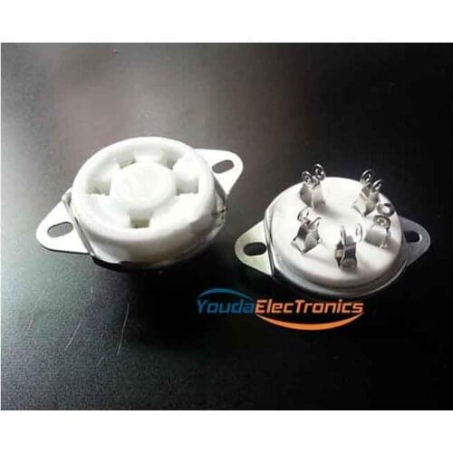 1PC GZC5-21 silver plated 5pin HIFI Diy Audio Vacuum Valve Tube socket for 807 FU-7 WE272A