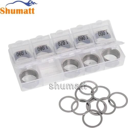 100pcs Common Rail Parts Brand 110 Series Fuel Injector Valve Assy Adjusting Washer Shims B25 Thickness Range 1.000-1.090mm
