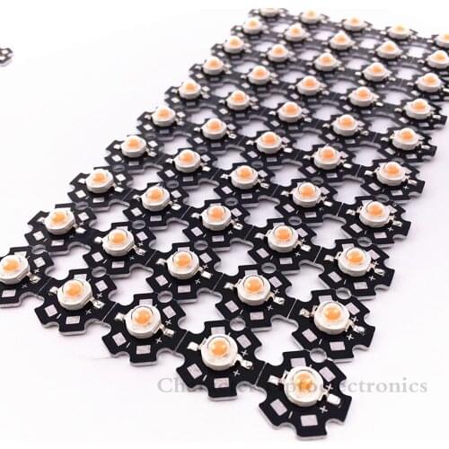 100pcs/lot 3W full spectrum led grow chip with PCB star , led grow lights ,broad spectrum 400nm-840nm led diode for indoor plant