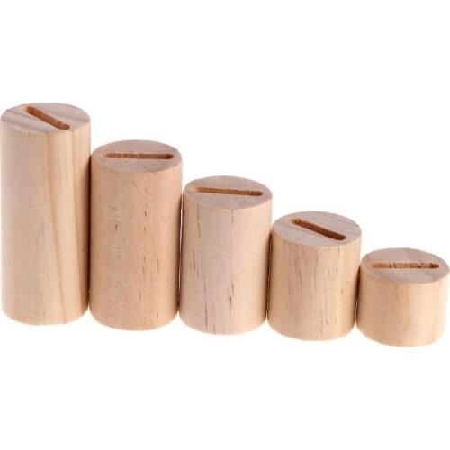 5 Pcs Wooden Ring Jewelry Display Rack Organizer Stand Cone Shape Holder