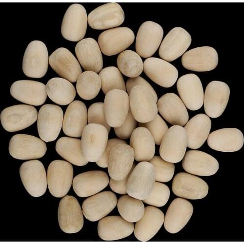 50pcs Wooden Fake Eggs Kitchen Decorative For Kids Play Toys Painting Crafts