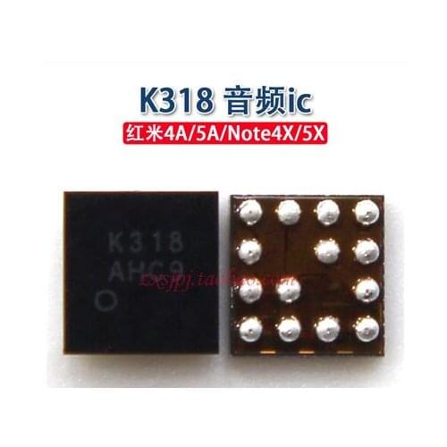 5-10pcs AW87318 K318 Audio ic for Xiaomi Redmi 9A 4A 5A NOTE 4X/5X