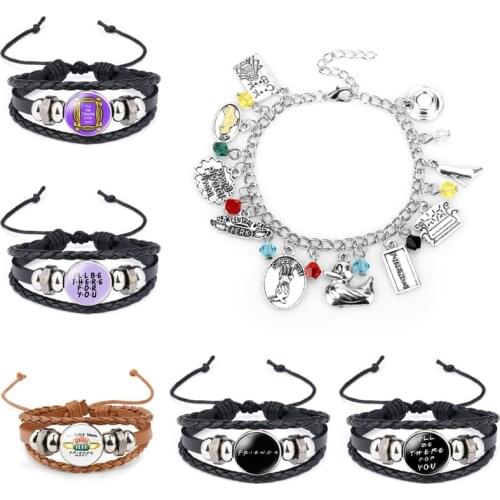 Friends TV Show bracelets friendship Charms Wristlet fashion bracelets gift for women jewelry accessory dropshipping