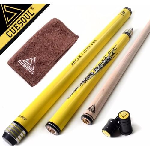 CUESOUL FIRE Break/Jump 58'' Hard Canadian Maple Pool Cue Stick-20oz, 13mm Tip with Cue Joint/Shaft Protector