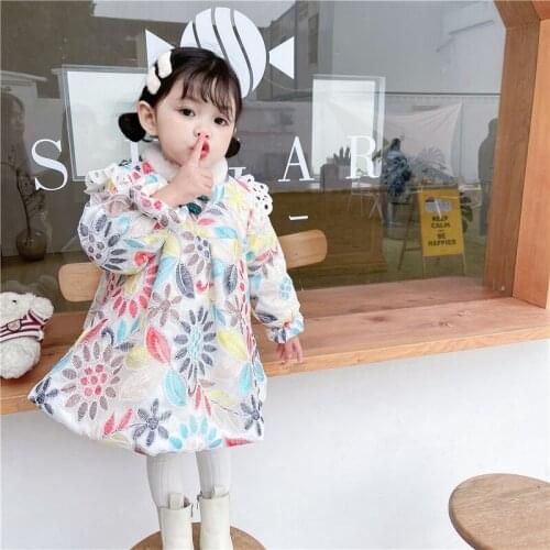 Childrens Princess Dress Girls Autumn and Winter Girl Baby New Year Dress Plus Velvet Dresses 2021 New Winter Dress 2-7 Years