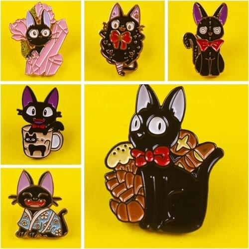 Cartoon Animal Enamel Pins Custom Cute Cat Brooches Bag Clothes Lapel Pin Badge Funny Zoo Fashion Backpack Pin DIY Decor Jewelry