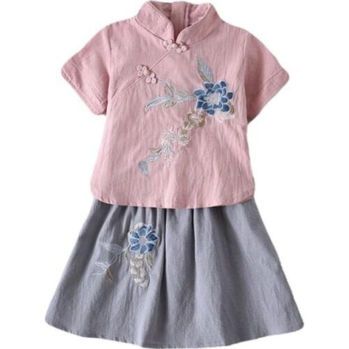 Girls Hanfu Chinese style spring and autumn summer children little girl improved retro princess baby suit costume costume photo