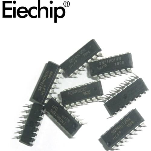 10pcs/lot New electronics DIP 74HC00 IC Logic chip 74HC05 74HC08 74HC10 74HC30 74HC32 Integrated circuit register Memory CMOS