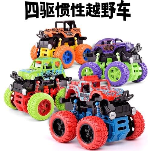 Mini Inertial Off-Road Vehicle Pullback Children Toy Car Plastic Friction Stunt Car Juguetes Carro kids toys for boys