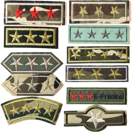 U S Army Military Rank Tactical Morale icon Embroidered Iron on Patches for Clothing DIY Stripes Clothes Patch Stickers Badges