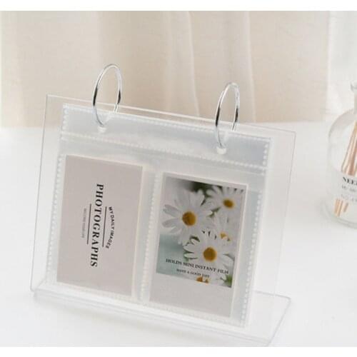 Desktop Photo Album Binder Acrylic Tabletop Flip Photo Frame Photo Displays