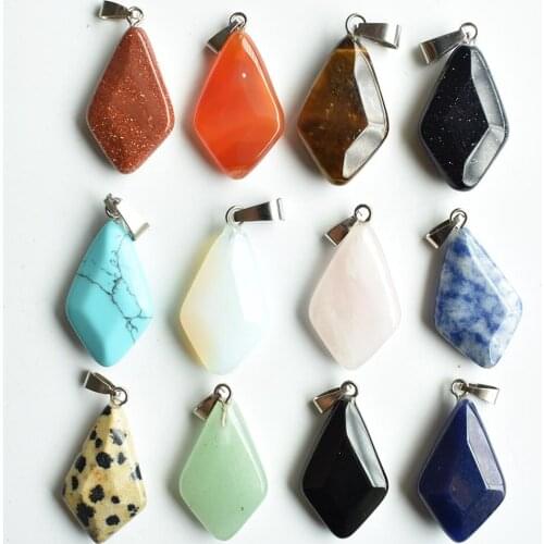 2020 New fashion hot sale High Quality assorted Natural Stone Charms arrow Pendants for jewelry making 12pcs/lot free shipping