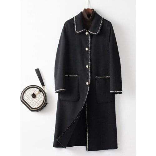 Woolen Overcoat Female Overcoat Student Temperament Versatile Double Faced Woolen Overcoat Small Man 2021 New