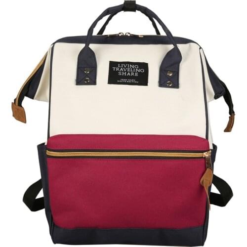 School Backpack Women A Ring Schoolbag Back Pack Leisure Laptop Travel Bags for Teenage Girls