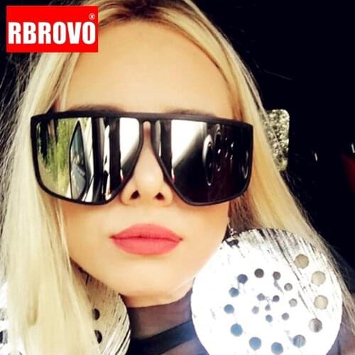 RBROVO 2021 Oversized Sunglasses Women Luxury Brand Retro Glasses Men/Women Vintage Sunglasses Women Big Oculos De Sol Feminino