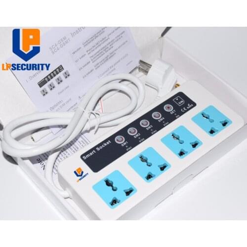GSM Phone/Call/SMS Remote Control Wireless Smart Extension Electrical Socket Outlet/4 Outlets/EU/US plug