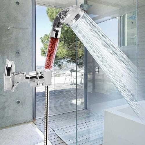 Bathroom Shower Suction Bracket Bathroom Wall Mount Shower HeadHandset Holder Plastic Adjustable