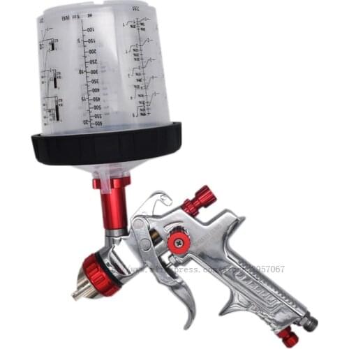 Air spray gun HVLP 1.3/1.4/1.7MM with 600cc No-clean cup gravity feed spray gun with spray gun adapter for car paint