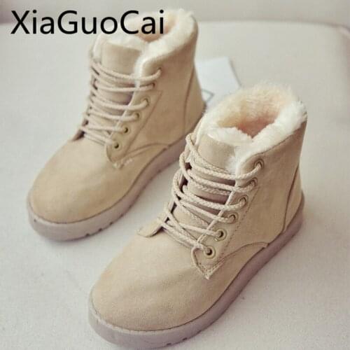 High Quality Women Snow Boots Female European Martin Boots Warm Winter Girl Snow Boots Flat Shoes