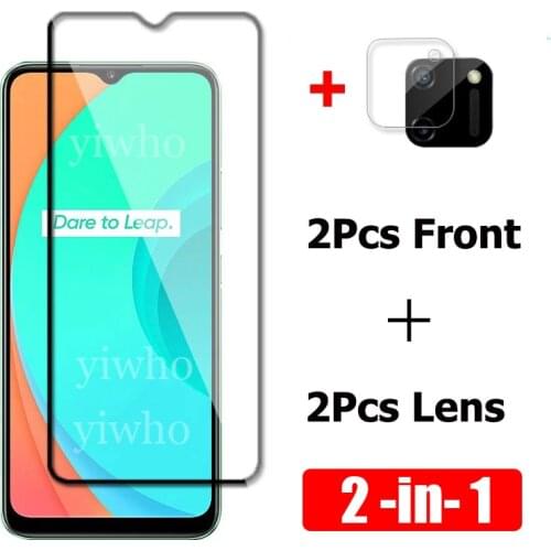 4 in 1 Protective Glass On Realme C11 Screen Protector For OPPO Realme C11 Camera Lens Film RealMe C 11 Tempered Glas 6.5inch