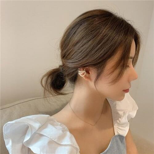 Pearl Clip Earrings Non Piercing Strong Magnet Magnetic womens Ear Cuff Clips For Women Girls Fake Piercing Jewelry Pearl Tassel