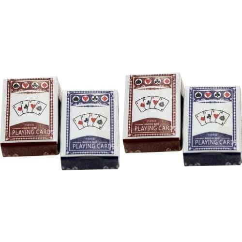 2 Set Mini Poker Card Cute Miniature 1:12 Dollhouse Mini Poker
