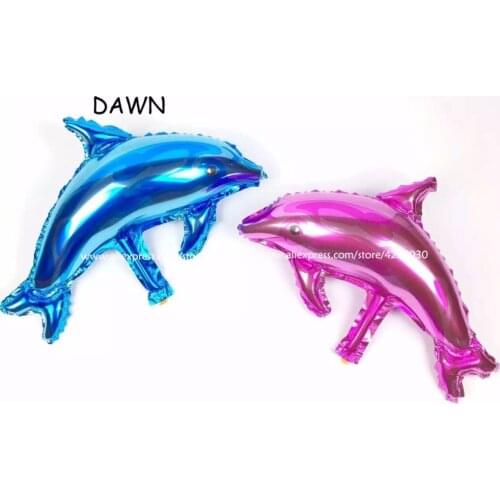 2pcs/lot mini dolphin foil aluminum balloons decorated childrens birthday party balloon toy wedding party supplies