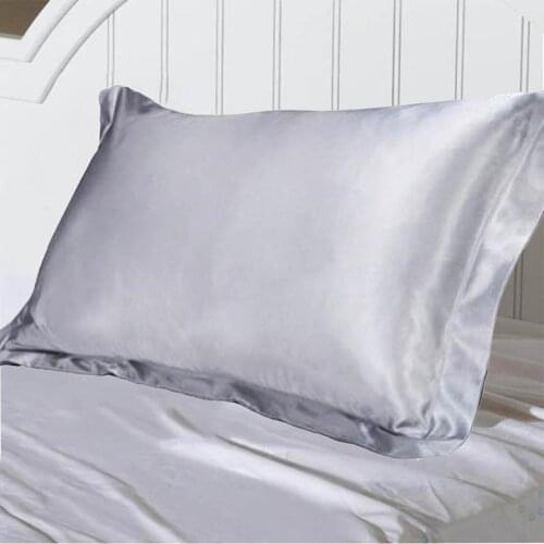 36 48x74cm Pillowcase For Bed Pure Emulation Silk Satin Pillowcase Throw Single Pillow Covers Comfortable Pillow Cover